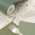 Флизелиновые обои Swans beige, white and grayish green арт. 139797 — романтичные обои с лебедями для дома.