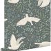 Флизелиновые обои Swans grayed vintage blue and white арт. 139798 — романтичные обои с лебедями для стен.