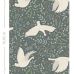 Флизелиновые обои Swans grayed vintage blue and white арт. 139798 — романтичные обои с лебедями для зала.