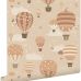 Детские флизелиновые обои Air balloons beige and terracotta арт. 139801 с воздушными шарами для комнаты мальчика.