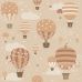Детские флизелиновые обои Air balloons beige and terracotta арт. 139801 с воздушными шарами для детской комнаты.