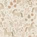 Детские флизелиновые обои Unicorns beige and terracotta pink арт. 139806 с единорогами для комнаты девочки или мальчика.