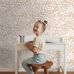 Экологичные детские обои для комнаты девочки Flowers and birds beige and soft pink арт. 139862 — с цветами и птицами в тёплых тонах — бежевый и нежно розовый создают в комнате жизнерадостную, уютную атмосферу.