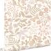 Флизелиновые обои для интерьера Flowers and birds beige and soft pink арт. 13986 — с цветами и птицами в тёплых тонах — бежевый и нежно розовый создают в комнате жизнерадостную, уютную атмосферу.