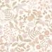 Крупный план узора обоев для интерьера Flowers and birds beige and soft pink арт. 13986 — с цветами и птицами в тёплых тонах — бежевый и нежно розовый создают в комнате жизнерадостную, уютную атмосферу.