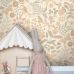 Флизелиновые обои для стен Flowers and birds beige, green and soft pink арт. 139867 в игровой зоне