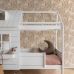 Детские флизелиновые обои Unicorns sand beige арт. 139875 с единорогами в песочных тонах для спальни девочек.