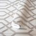 Фото рулона виниловых обоев Modern Geometric артикул 1502-1 из каталога Vera с детализацией серебряного геометрического узора  фактурной трельяжной решетки на сером фоне
