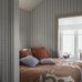 Флизелиновые обои для спальни из Швеции коллекции Scandinavian Designers ll от Borastapeter, с рисунком под названием Bersa (Беседка). Дизайнер СТИГ ЛИНДБЕРГ 1960 г.