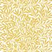 Английские бумажные обои Willow артикул 216963 из каталога Ben Pentreaths Queen Square  от Morris & Co с акварельным растительным ретро узором ивовых листьев желтого цвета для гостиной, спальни или детской