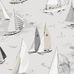 Обои Marstrand от Boråstapeter в оттенках серого и бежевого с рисунком лазурного моря, подернутого рябью, по которому беспечно скользят великолепные яхты с наполненными ветром парусами. Купит обои для детской в Москве, большой ассортимент.