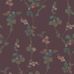 Шведские дизайнерские обои VERA 5512 из коллекции Swedish Grace с розовыми, оливковыми и бирюзовыми деталями цветочного акварельного узора на темно-бордовом фоне для гостиной или кабинета