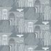 Шведские ретро обои MIMI 5518 с архитектурным серо голубым пейзажным узором античного города из каталога Swedish Grace от Borastapeter купить с доставкой