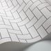 Арт. 6070 в рулоне. Геометрический рисунок имитирующий фигурную кладку декоративного кирпича или плитки в черно - белой гамме. Обои ECO, Шведские обои, выбрать в каталоге