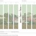 Фото схемы размеров рисунка пейзажного фотопанно Idyll / Идиллия, арт 120/1001M из каталога The Gardens, пр-во Cole&Son, Великобритания с рисунком природной идиллии фонтаном и павлинами на перламутровом фоне.