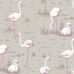 Обои Flamingos от Cole & Son, с грациозными фламинго, нарисованными в  розоватых тонах, красиво выделяющимися  на бежевом пастельном фоне . Купить в Москве, бесплатная доставка, онлайн оплата.