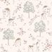 Флизелиновые обои из Швеции коллекция Newbie от Borastapeter, с рисунком под названием Deer Love. Семья оленей в лесу на светло-розовом фоне. Обои для детской. Купить стильные Шведские обои в интернет-магазине, бесплатная доставка,  большой ассортимент.