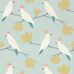 Выбрать дизайнерские обои для спальни Love Birds с изображением какаду на голубом фоне из коллекции Esala от Scion