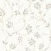 Раппорт флизелиновых обоев Boråstapeter Klockranka Beige (арт. 8713). Узор с деликатной вьющейся листвой с бежевыми усиками и тёплыми серыми листьями на тёплом белом фоне. Коллекция Herrgård от Boråstapeter.