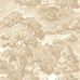 Раппорт флизелиновых обоев Boråstapeter Alnarp Beige (арт. 8716). Пышный пейзажный узор с деревьями, рекой и мостом в тёплой бежевой палитре на светлом фоне. Коллекция Herrgård от Boråstapeter.