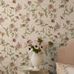 Цветочные обои Zinnia Beige Boråstapeter Flowers 9152 — обои для спальни, с цветами