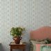 Цветочные обои Hufvudsta Gård Blue Boråstapeter Flowers 9164 — обои для спальни, в полоску