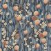 Цветочные обои Persikoträd Blue Boråstapeter Flowers 9167 — узор крупным планом, персики и цветы