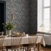 Цветочные обои Persikoträd Blue Boråstapeter Flowers 9167 — обои для столовой, с персиками