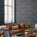 Цветочные обои Persikoträd Blue Boråstapeter Flowers 9167 — обои для гостиной, с цветами