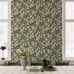 Цветочные обои Happy Hollyhocks Black Boråstapeter Flowers 9173 — обои для столовой, штокрозы