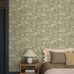 Цветочные обои Blomdansen Green Boråstapeter Flowers 9178 — обои для спальни, с цветами