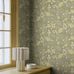 Цветочные обои Blomdansen Green Boråstapeter Flowers 9178 — обои в интерьере, скандинавский дизайн
