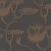 Обои Lily - классический цветочный дизайн Cole & Son с водяными лилиями бронзового цвета на угольном фоне, напоминающими иллюстрацию из старинной книги. Обои для гостиной, обои для спальни. Большой ассортимент обоев в Москве.