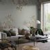 Цифровое панно для гостиной Hortensia Grand Green, арт 9715W от Borastapeter – фотообои, на которых гортензия, георгин и роза переплетаются в узоре в абрикосовых, розовых и кремовых тонах на теплом зеленом фоне. Закажите эти изысканные обои в интернет-магазине ODesign. Бесплатная доставка по всей России.