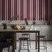 Цифровое панно для кухни Stockholm Stripe Bordeaux, арт. 9792W от Borastapeter, классические полосатые обои в увеличенном масштабе. Полосы разной ширины четырех разных оттенков придают строгому ритму узора живость и представлены в бежевых и бордовых тонах с яркими синими акцентами. Эти полосатые обои идеально подойдут для детской, спальни, кухни или прихожей, создавая динамичную атмосферу. Заказать их можно в интернет-магазине ODesign с бесплатной доставкой по всей России.