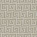Графический рисунок обоев Queens Key от Cole & Son воссоздает классический греческий орнамент меандр, смягчённый мазками кисти, в мерцающем серебряно-золотом оттенке на сером фоне. Купить обои для стен в интернет-магазине, большой ассортимент.