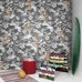 Флизелиновые фотопанно из Швеции коллекция FASHION от Mr.PERSWALL под названием HONOLULU CHIC. Панно с рисунком в стиле гавайской рубашки в сером цвете. Фотопанно для коридора, бесплатная доставка