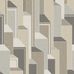 Фактурные обои на флизелиновой основе Architector "Mondrian" артикул KTM1320 с архитектурным 3Д узором в серо бежевых тонах