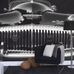 Фотообои My own car, Mr Perswall с черно-белым изображением раритетного автомобиля De Soto на стене гостиной. Выбрать, заказать фотообои для стен, большой ассортимент. Печать по индивидуальным размерам.