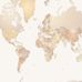 Фотообои World Map, Mr Perswall с изображением классической карты мира песочных оттенков в современной подаче. Фотопанно для гостиной, детской, большой ассортимент, бесплатная доставка.