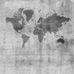 Фотопанно Concrete World Map, Mr Perswall с изображением стилизованной карты мира на фоне бетонной поверхности в индустриальном стиле. Обои для стен в интернет-магазине, большой ассортимент, онлайн-оплата.