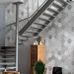 Фотопанно Alhambra Tiles - Shadow Grey, Mr Perswall с графичным узором из шестигранников серых оттенков в интерьере. Фотообои для кухни, гостиной купить в Москве, большой ассортимент.