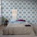 Фотопанно Shibori - Indigo Blue, Mr Perswall с градиентным эффектом цвета индиго в интерьере спальни. Выбрать, заказать фотопанно для комнаты, бесплатная доставка, онлайн-оплата.