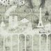 Фотопанно Plume Paris - Verte со стилизованным изображением улиц Парижа эпохи ар-деко в расплывчатом, мягком дизайне серо-зеленых оттенков. Фотообои для гостиной, прихожей купить в салонах ОДизайн, большой ассортимент.