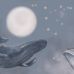 Морские животные, которые проплывают по звездному небу. Крупные киты, кашалот. Шведские фотообои  из коллекции Mr Perswall "Imaginarium" P280134-8-zoom. Заказать в интернет-магазине. Бесплатная доставка.
