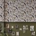 Обои для акцентной стены от Christian Lacroix  PCL7017/07 с символичным рисунком из экзотических птиц и растений, на молочном фоне, с графичными линиями, для создания глубины и иллюзии движения, с оплатой онлайн