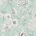 Заказать фирменные обои для спальни арт. PDG1050/02  из коллекции Mandora от Designers Guild, Великобритания с растительным принтом  белого цвета на зеленом фоне на сайте Odesign, онлайн оплата, бесплатная доставка