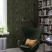 Флизелиновые обои из Швеции коллекция Scandinavian Designers III от Borastapeter под названием  RANKE. Тонкие свисающие плети мелких зеленых листочков на густо-зеленом фоне с легкими акцентами белых цветов   выглядят изысканно и элегантно.