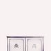 Фотообои DM224-1 с изображением комода в классическом стиле в серо-фиолетовых тонах на белом фоне. Купить обои в Москве, шведские обои, фотообои, салон обоев, магазин обоев, бесплатная доставка.