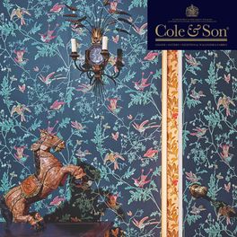 английские обои Cole&Son с растительным узором в интерьере коллекция Archive Anthology